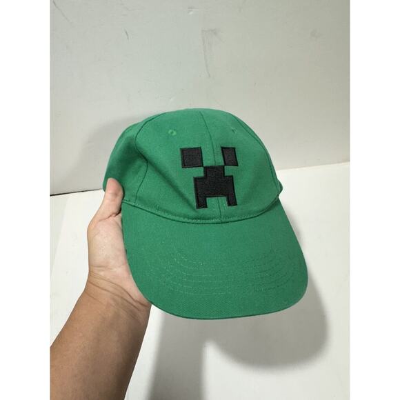 Minecraft Hat Cap Creeper Baseball Green JINX One Size adjustable SnapBack - Picture 2 of 9